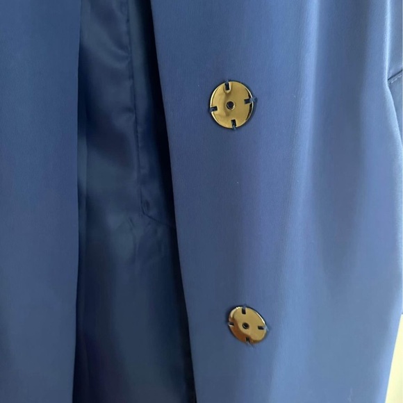 New Blue London Fog Trench Coat - Picture 3 of 4